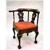 Image 1 : A CHIPPENDALE STYLE MAHOGANY CORNER CHAIR