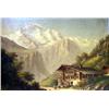 Image 1 : AN OIL ON CANVAS OF AN AUSTRIAN VILLAGE