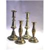 Image 1 : TWO PAIRS OF BRASS CANDLESTICKS