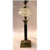 Image 1 : A COLUMNAR FORM TABLE LAMP WITH GLASS RESERVOIR