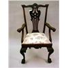 Image 1 : A CHIPPENDALE STYLE MAHOGANY ARMCHAIR
