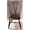 Image 1 : A BOW BACK BRACE-BACK RED-PAINTED WINDSOR SIDE CHAIR