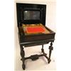 Image 1 : A VICTORIAN INLAID EBONIZED LADIES' WRITING WORK TABLE