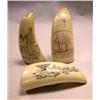 Image 1 : THREE TOOTH-FORM SCRIMSHAWED ITEMS