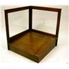 Image 1 : A MAHOGANY AND GLASS BANK TELLER'S CORNER BOOTH