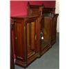 Image 1 : A VICTORIAN ROSEWOOD INLAID CARVED WALNUT BOOKCASE