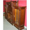 Image 1 : A VICTORIAN ROSEWOOD-INLAID FALL-FRONT DESK AND BOOKCASE