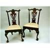Image 1 : A PAIR OF QUEEN ANEE STYLE CARVED WALNUT SIDE CHAIRS