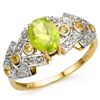 Image 2 : **** FEATURE ITEM **** RING - 1.00 CT MULTI COLOR GEMSTONE & DIAMOND 10KT SOLID YELLOW GOLD - INCLUD
