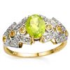 Image 4 : **** FEATURE ITEM **** RING - 1.00 CT MULTI COLOR GEMSTONE & DIAMOND 10KT SOLID YELLOW GOLD - INCLUD