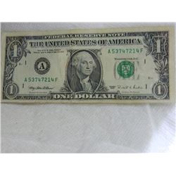 PAPER NOTE - USA - $1 - 1995