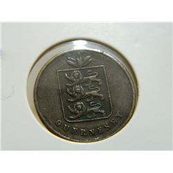 COIN - 1 DOUBLE GUERNESEY - 1868