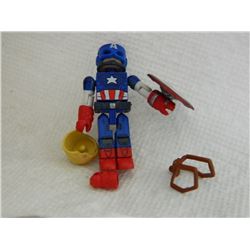 MINI FIGURE - CAPTAIN AMERICA - WITH SHIELD, EXTRA HAIR & HAND