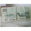 Image 2 : PAPER NOTE - CANADA - $20 - 1991