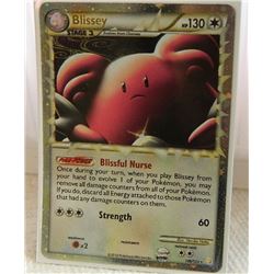 POKEMON COLLECTOR CARD IN PROTECTIVE SLEEVE - BLISSEY STAGE 2 HOLO - 106/123