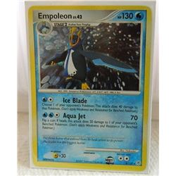 POKEMON COLLECTOR CARD IN PROTECTIVE SLEEVE - EMPOLEON LV.42 HOLO - 4/130