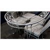 Image 2 : WHITE METAL TABLE AND FOUR CHAIRS NO GLASS