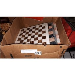 LOT OF STONE CHESSBOARDS