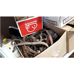 BOX OF HORSE TACK