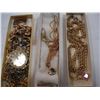 Image 2 : THREE TRAYS OF ESTATE CHAIN PENDANTS AND WATCH ETC