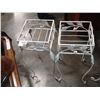 Image 1 : 2 METAL WHITE PLANT STANDS
