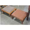 Image 2 : TWO WOOD FOOTSTOOLS