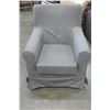 Image 2 : GREY UPOLSTERED ARMCHAIR