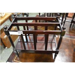 MAHOGANY MAGAZINE RACK