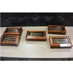 5 CASES FOUNTAIN PENS