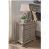 Image 2 : BRAND NEW ASHLEY KINGSIZE GREY SLEIGH BEDFRAME WITH STORAGE FOOTBOARD, AND PAIR OF 2 DRAWER NIGHSTAN