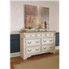Image 1 : BRAND NEW ASHLEY WHITE RUSTIC FARMHOUSE 7 DRAWER DRESSER, RETAIL $1599