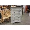 Image 8 : BRAND NEW ASHLEY WHITE RUSTIC FARMHOUSE 5 DRAWER CHEST OF DRAWERS RETAIL $1499
