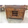 Image 2 : MAHOGANY FINISH CHINA CABINET W/ WINE STORAGE