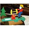Image 2 : WOODEN WEATHER VANE MAN SAWING WOOD