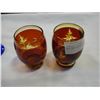 Image 2 : LABELLED MURANO ART GLASS OWL AND TWO ETCHED CRYSTAL VASES