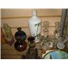 Image 3 : CRYSTAL CANDLESTICKS GLASSWARE AND CHINA PLATES AND SMALL CANNON AND VASES