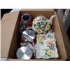Image 1 : HAND PAINTED TEA SET AND CANISTERS