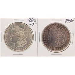 Lot of 1885-O & 1886 $1 Morgan Silver Dollar Coins