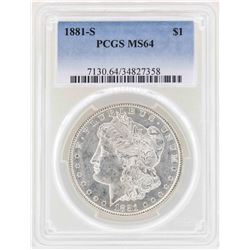 1881-S $1 Morgan Silver Dollar Coin PCGS MS64