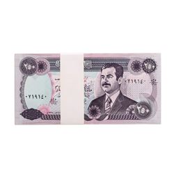 Lot of (50) Iraqi 250 Dinars Saddam Hussein Notes