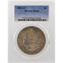 1884-O $1 Morgan Silver Dollar Coin PCGS MS65