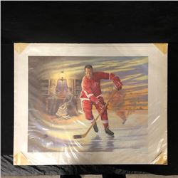 LIMITED EDITION 1991  MR. HOCKEY  GORDIE HOWE PAINTING BY JAMES LUMBERS (538/ 9999)