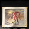 Image 1 : LIMITED EDITION 1991 "MR. HOCKEY" GORDIE HOWE PAINTING BY JAMES LUMBERS (538/ 9999)