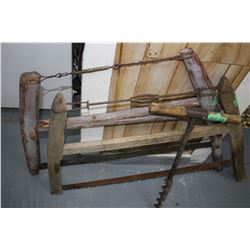 Log Auger & 2 Buck Saws ** Must Pick Up