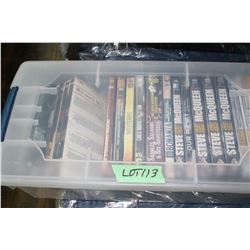 Clear Tote w/20 DVD Movies