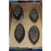 Image 1 : Flat w/4 Asbestos Sad Irons & 1 Trivet