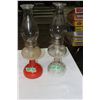 2 Beehive Coal Oil Lamps