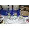 3 Clear Glass Coal Oil Lamps - new & old