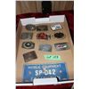 Image 1 : Flat 10 Belt Buckles & 1 Mobile Equipment License Plate