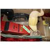 Image 1 : Box w/Decanters, Loonie Bank & Misc.